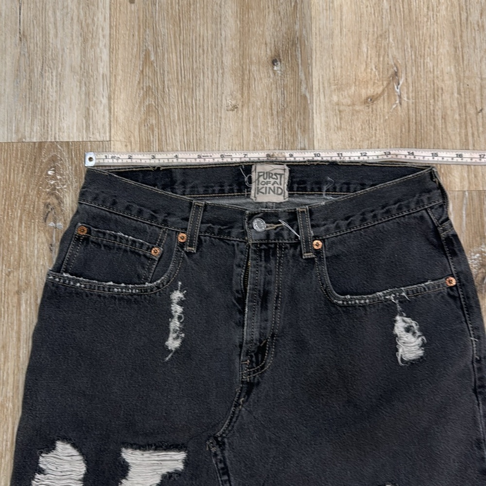Furst of a Kind x Levi’s Re-purposed Denim Mini Skirt Distressed Grunge medium - Picture 4 of 4